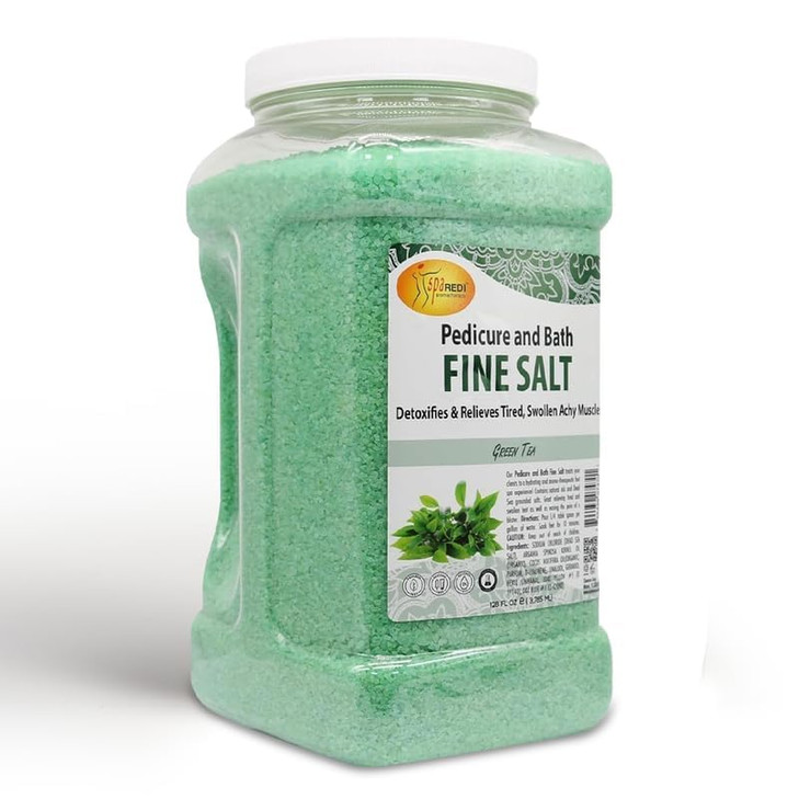 SPA REDI Detox Foot Soak Pedicure and Bath Fine Salt Green Tea 128 Oz Made with Dead Sea Salts Argan Oil Coconut Oil and