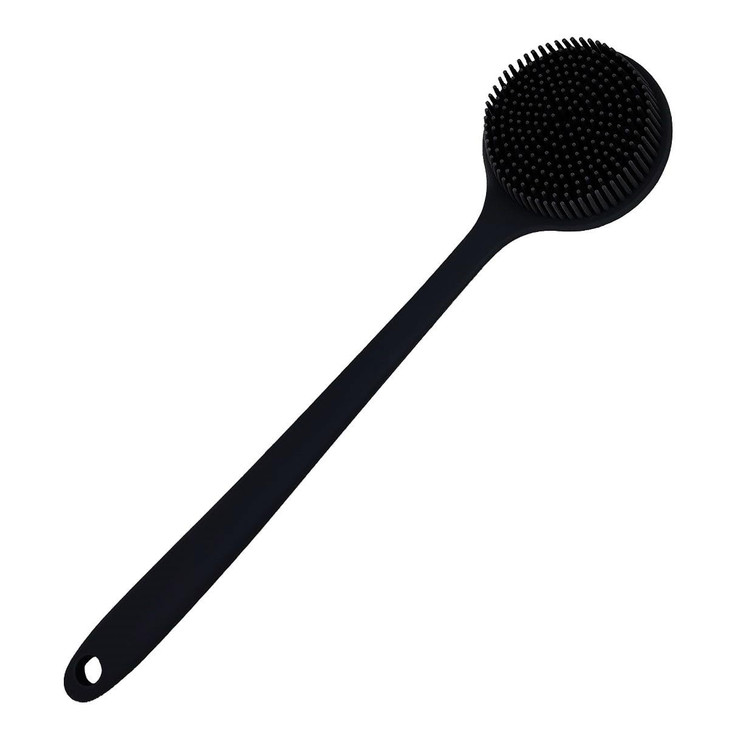 Cinlitek Silicone Body Scrubber Long Handle Back Scrubber for Body Shower Srush Back Brush Body Exfoliator