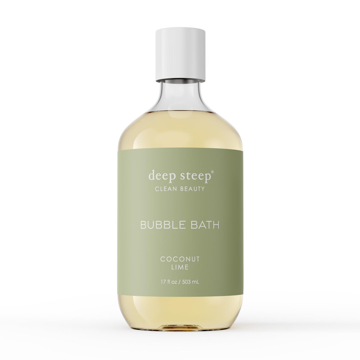 Deep Steep Bubble Bath Coconut Lime 17 oz Hypoallergenic Clinically Tested Soothing Soak with Shea Butter Argan Oil Sulf