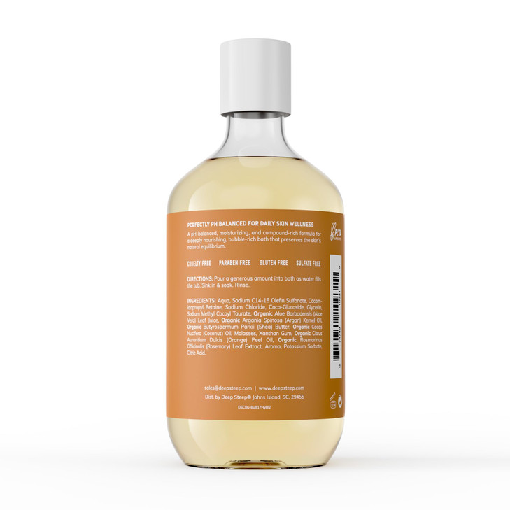 Deep Steep Bubble Bath Honey Blossom 17 oz Hypoallergenic Clinically Tested Soothing Soak with Shea Butter Argan Oil Sul