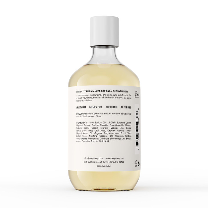 Deep Steep Bubble Bath Pure Coconut 17 oz Hypoallergenic Clinically Tested Soothing Soak with Shea Butter Argan Oil Vega