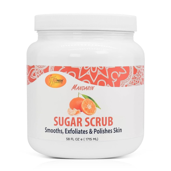 SPA REDI Sugar Scrub Exfoliating Moisturizing Hydrating and Nourishing Glow Polish Smooth and Fresh Skin Body Exfoliator