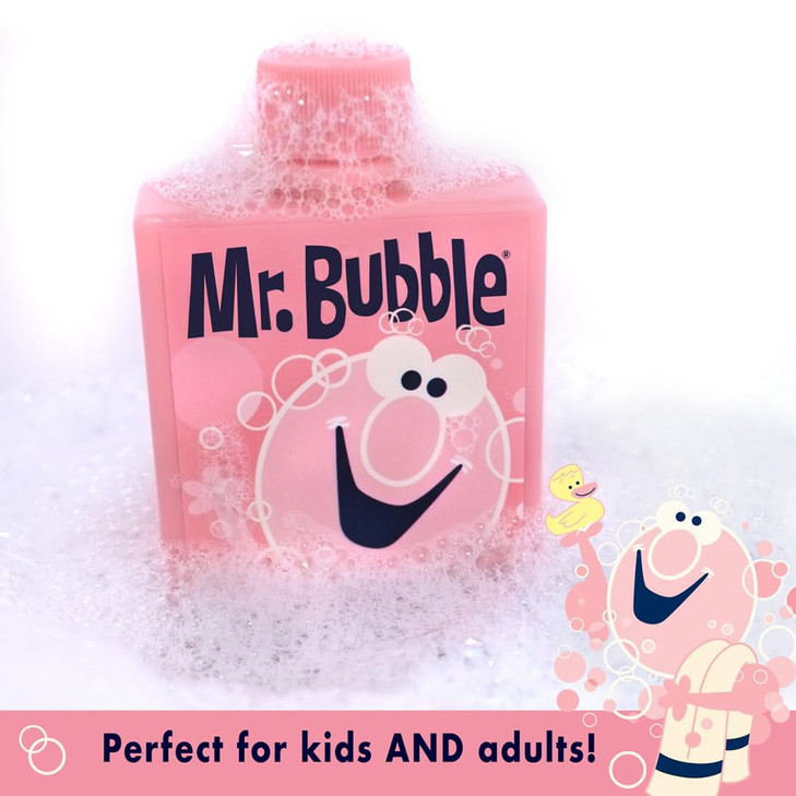 Mr Bubble Original Bubble Bath Bubblegum Scent 8 oz Retro Bottle 4Pack