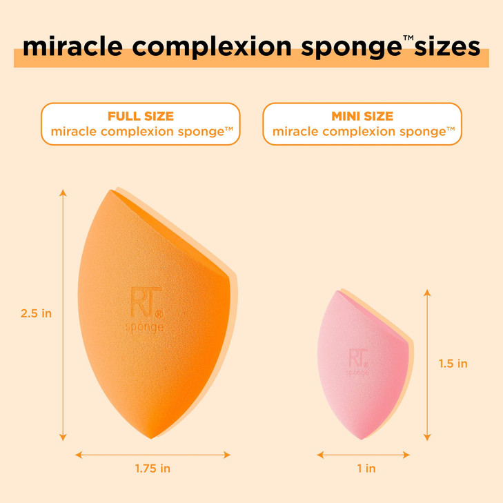 Real Techniques Mini Miracle Complexion Sponge 4 Pack Small Makeup Blending Sponges For Foundation Concealer Mini Size f