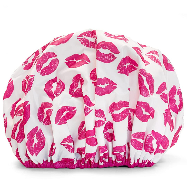 Reusable Shower Bath Cap Lined Oversized Waterproof Shower Caps Large Designed for all Hair Lengths with PEVA Lining Ela