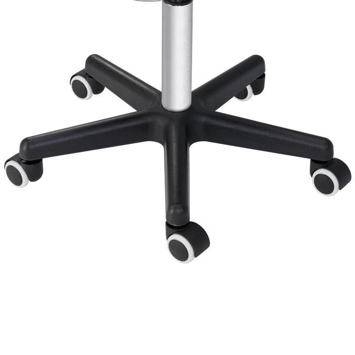 Master Massage Glider Ergonomic Round Swivel Adjustable Rolling Hydraulic Stool Barber Dental Chair in Black for Therapi