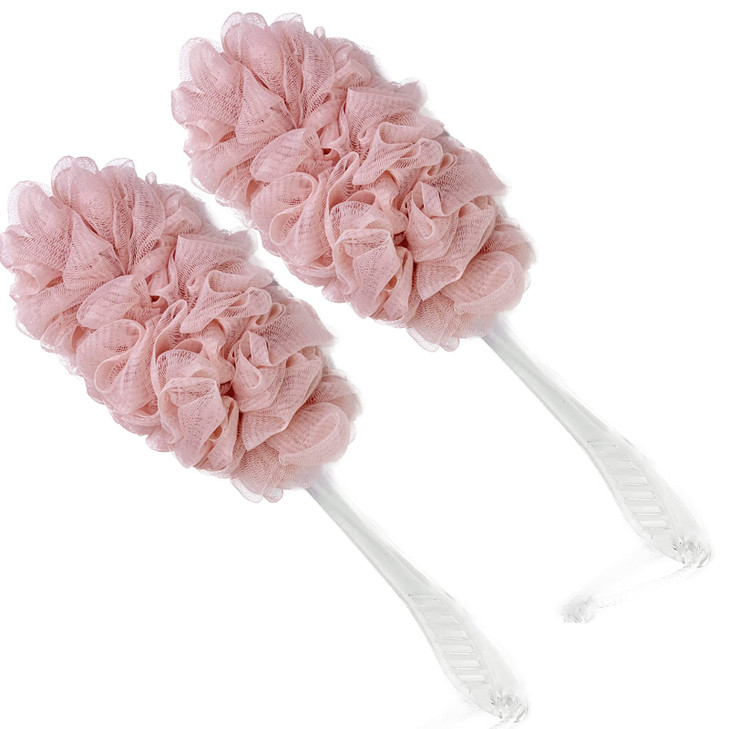 PPHAO Back Loofah on a Stick for Men Bath Brush Long Handle for Shower Elderly Loofah Sponge for Women Plastic Loofah Ba