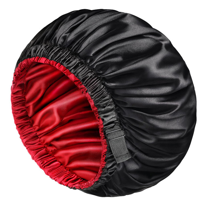 mikimini Satin Bonnet for Men and Women Reversible Double Layer Sleeping Bonnet for Hair Braids with Antislip Adjustable