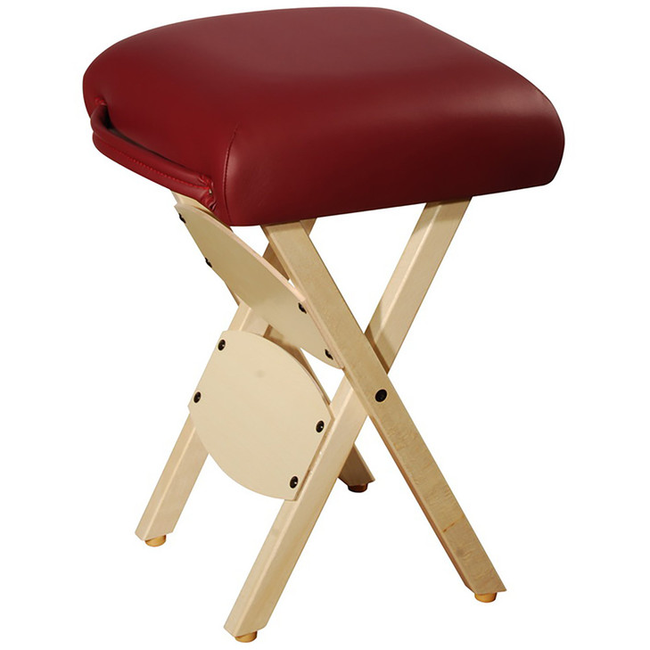 Mt Massage Tables Massage Tables Lightweight Wooden Handy Folding Massage Stool Burgundy