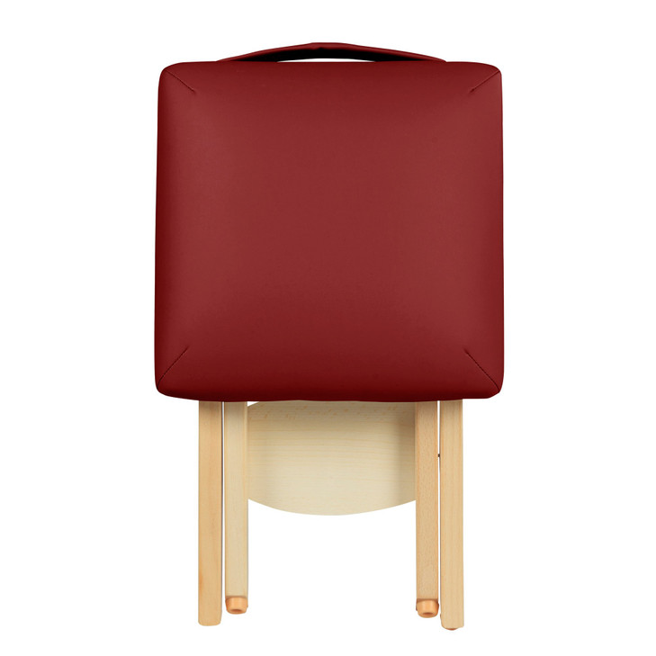 Mt Massage Tables Massage Tables Lightweight Wooden Handy Folding Massage Stool Burgundy