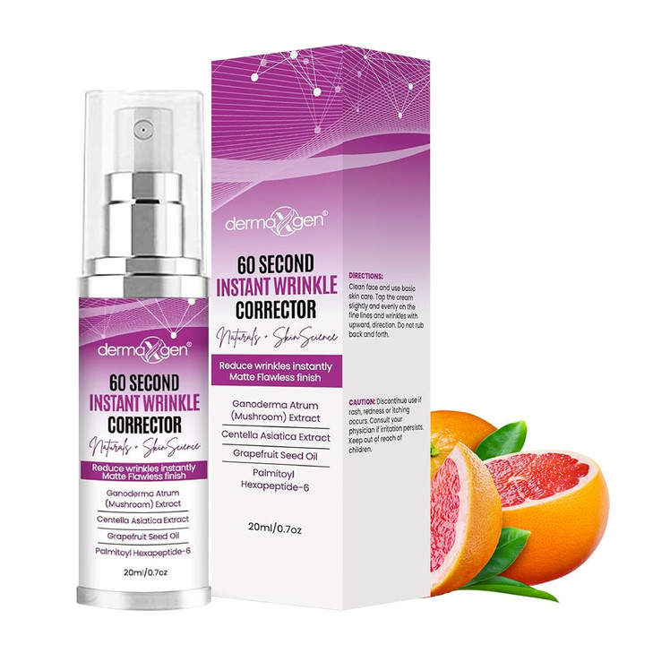 DERMAXGEN 60 Second Instant Wrinkle Corrector Pure Organic Peptide Complex Amazing Results For All Skin Types 07 Fl Oz 2