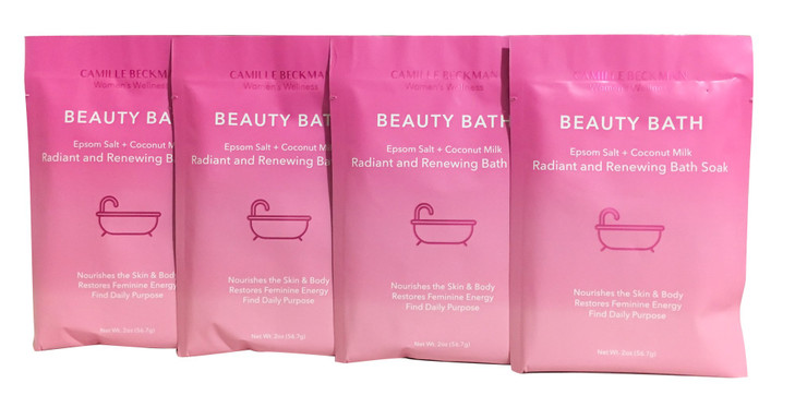 Camille Beckman Radiant Renewing Bath Soak Beauty Bath 2 Oz Pack of 4