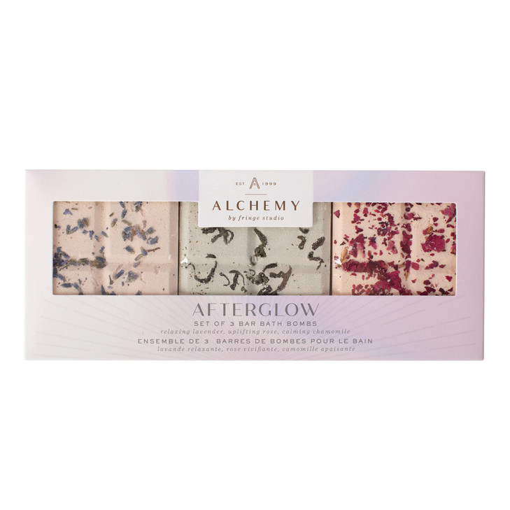 Fringe Studio Bath Bomb Set Lustre Afterglow Bar 3 Pack Alchemy Collection 326103