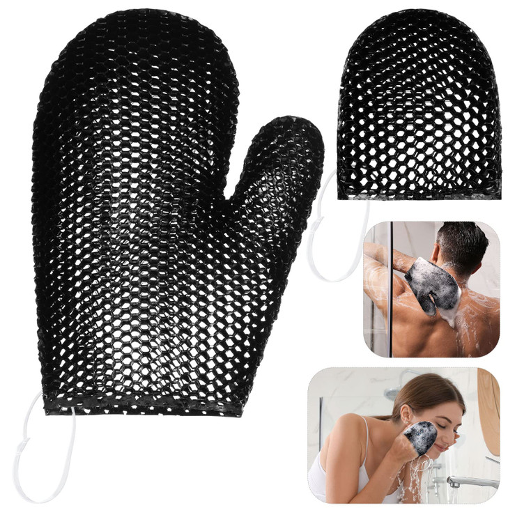 Vesici 2 Pcs Honeycomb Exfoliating Glove Set Exfoliating Bath Mitt Honeycomb Face and Body Scrubber Shower Mitt Sponges
