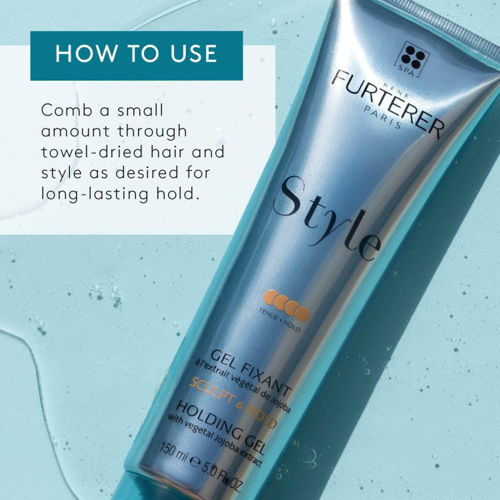 Rene Furterer STYLE Holding Gel Sculpts Styles with Strong Hold With Moisturizing Jojoba Extract For All Hair Types Vega