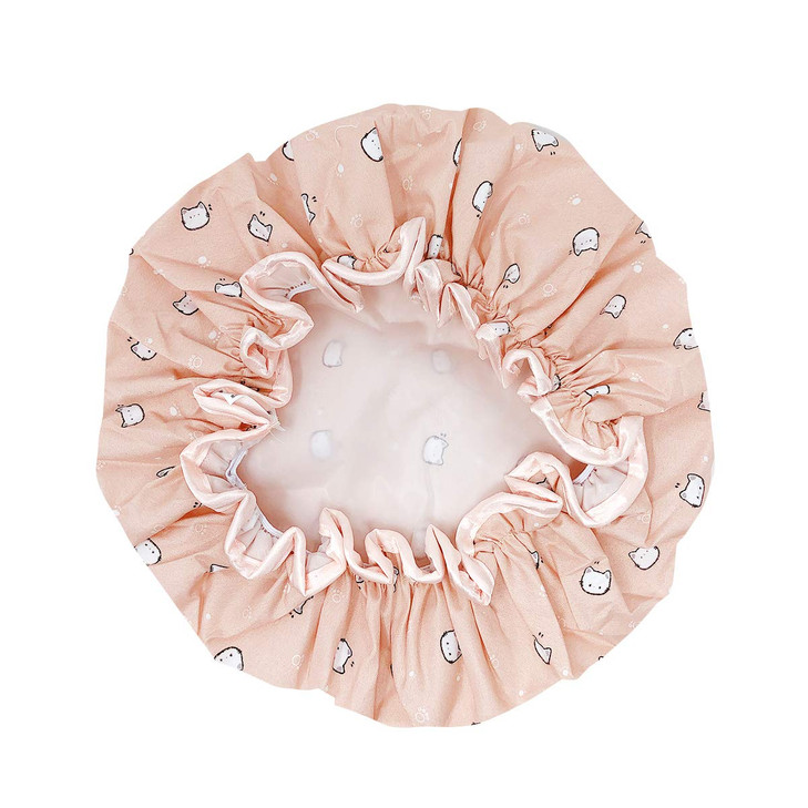 allydrew Reusable Womens Waterproof Shower Caps for Long Hair Kitties