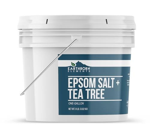 Earthborn Elements Tea Tree Epsom Salt 1 Gallon Pure Undiluted Soothing Aroma
