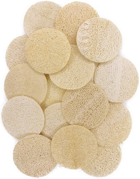 18 pcsSet Natural Exfoliating Face Pad Loofah Sponge Facial Brush Makeup Remover Shower Scrubber Remove Dead Skin Body B