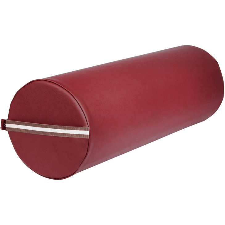 Master Massage Large 9x26 Full Round Bolster Pillow Cushion for Massage Table Burgundy
