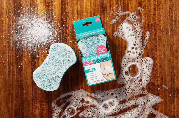 Spongeables Body Wash in a 20 Wash Sponge Sea Salt 3 Count