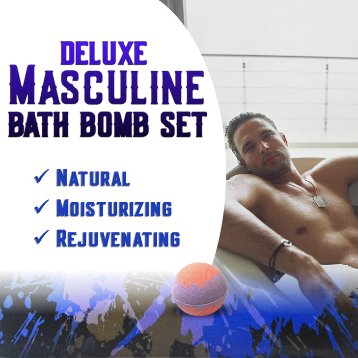 Bath Bomb Gift Sets for Men 24 Therapeutic Aromatherapy Mens Bath Bombs Best Gift for Dad and Fathers Day Gift Sets