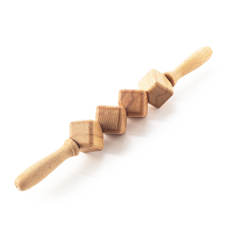 tuuli Accessories Dice Wooden Massage Roller for Waist and Thigh MultiFunctional Body Roller for Cellulite and Muscle Te