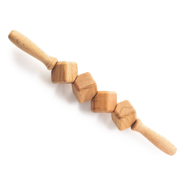 tuuli Accessories Dice Wooden Massage Roller for Waist and Thigh MultiFunctional Body Roller for Cellulite and Muscle Te