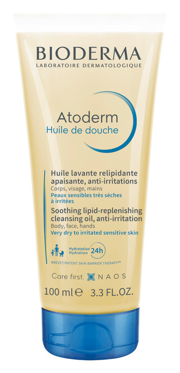 Bioderma Atoderm Shower Oil Moisturizing and Nourishing Body and Face Wash for Family with Very Dry Sensitive Skin 333 F
