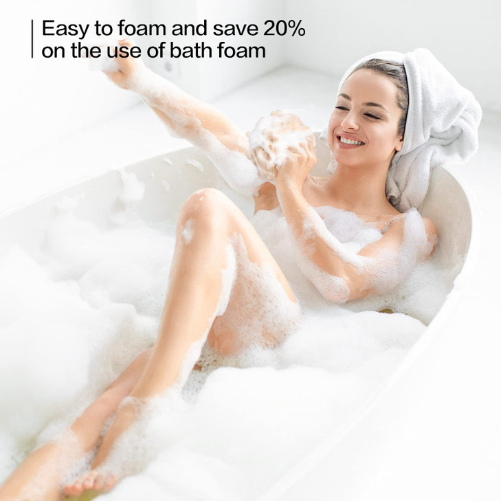 Fishent Bath Loofah Sponge 3 Pack loofahs Exfoliating Body Scrubber 60g Soft Mesh Pouf Shower Puffs Loofa for Women and