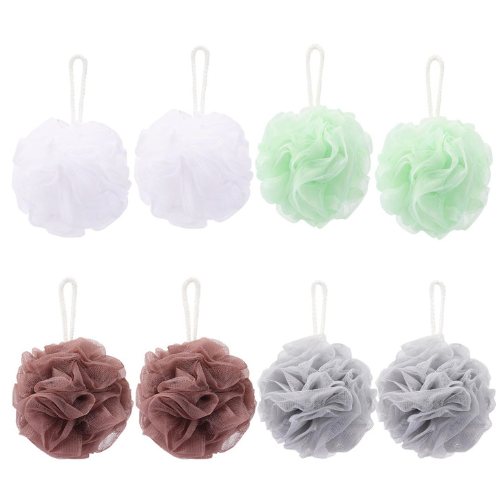 8 Small Mesh Pouf Bath Sponge Mesh Loofah Body Exfoliating Shower Ball Shower Sponge