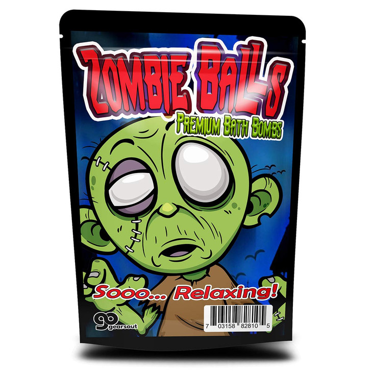 Zombie Balls Bath Bombs Fun Zombie Design Cool Bath Bombs for Teens Cute XL Bath Fizzers Green and Black Handcrafted in