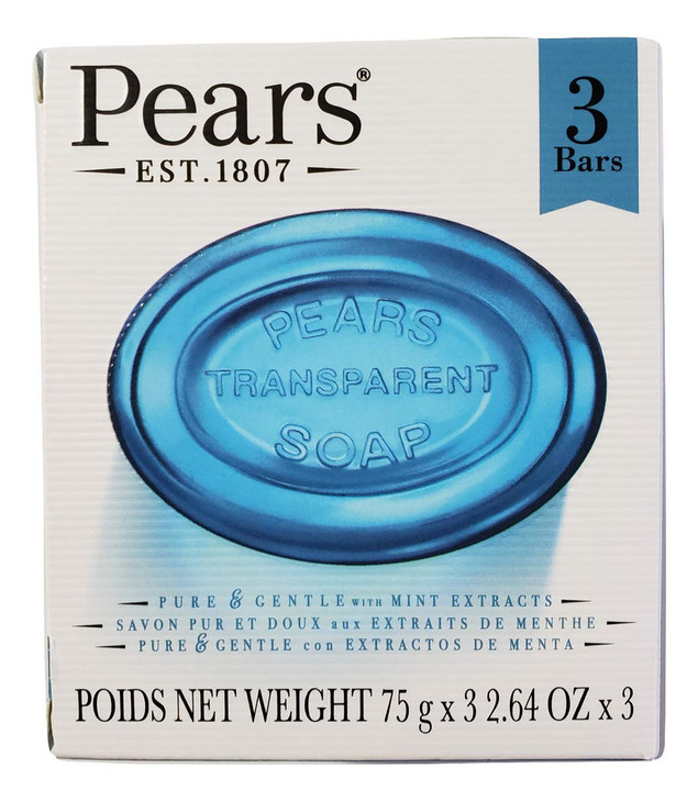 Pears Soap with Mint Extract 35 Ounce Bars 3 Each