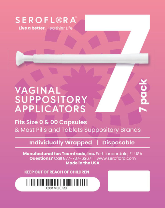 Seroflora Boric Acid Vaginal Suppository Applicators Sterilized Individually Wrapped Fits Boric Acid Suppositories Size