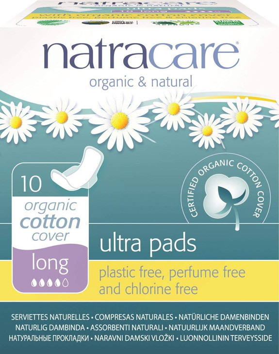 Natracare Natural Ultra Long Pads With Wings 2 X 10 Ct