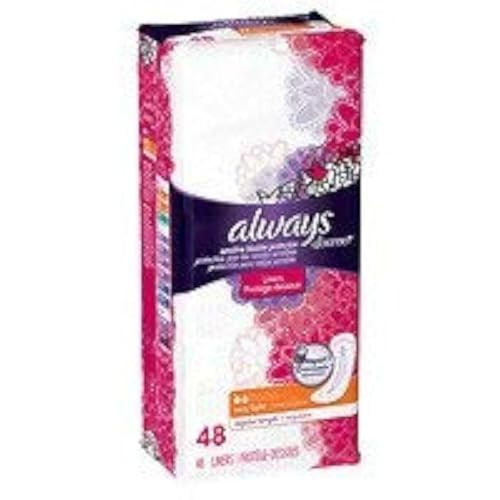 Always Discreet Incontinence Liners Very Light Regular Length 48 ea 2pc