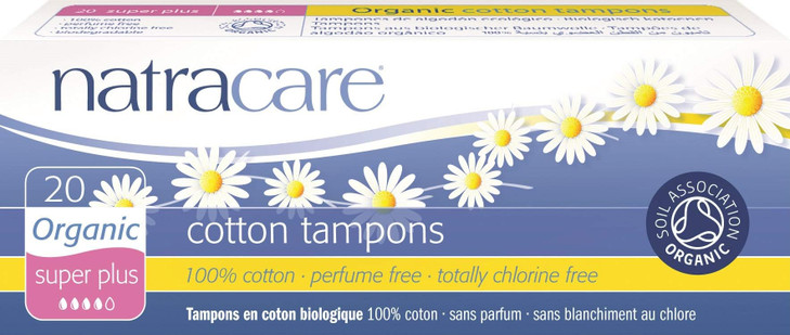 Natracare Organic Cotton Tampon Super Plus 20 Count 3 Pack