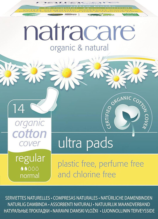 Natracare Regular Ultra Pads Organic 14 Count Pack of 3