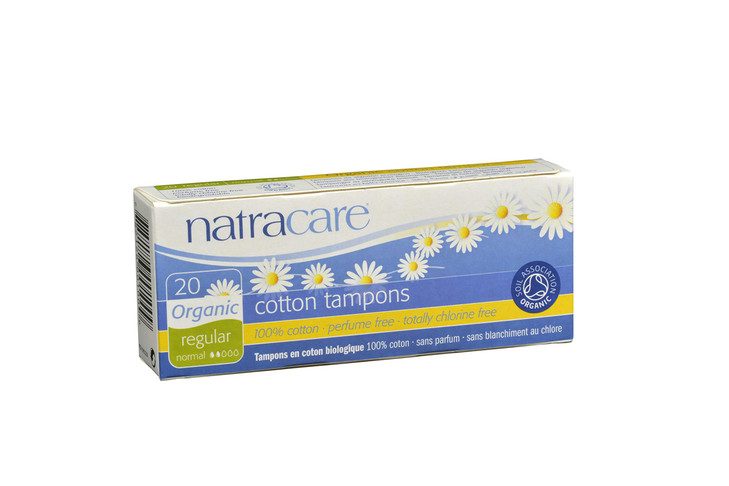 20 Organic Cotton Tampon No Applicator Regular 5 Boxes