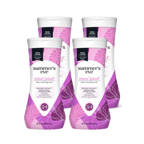 Summers Eve Island Splash Cleansing Wash For Sensitive Skin 15 fl oz Pack of 4