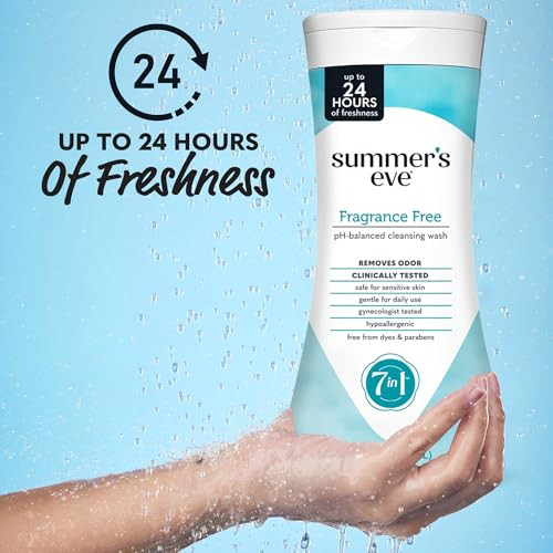 Summers Eve Fragrance Free AllOver Feminine Wash Gentle pHBalanced Body Wash for Women Removes Vaginal Odor 15 Fl Oz