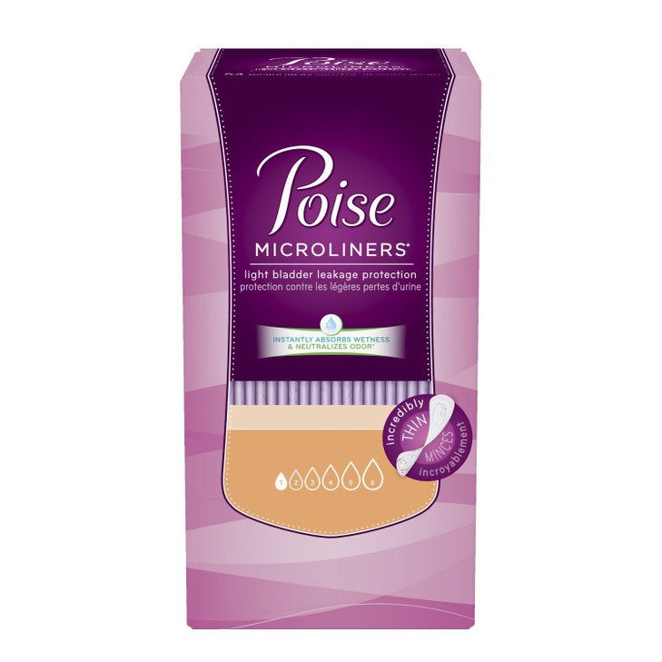 Poise Microliners Long Length Lightest Absorbency 50 Count Pack of 2