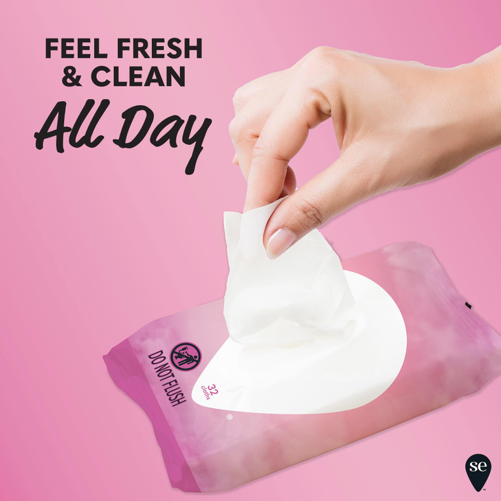 Summers Eve Simply Sensitive Daily Gentle Feminine Wipes Removes Odor pH balanced 32 count 4 Pack