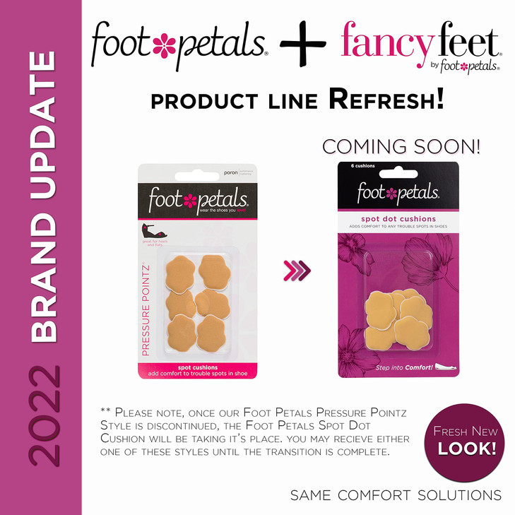 Foot Petals Spot Dot Cushion Scalloped Pressure Point Solution for Blister Relief Khaki One Size