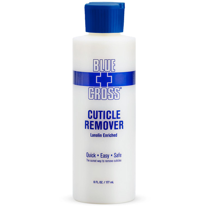 Cuticle Remover Softener Liquid for Nails Blue Cross Professional Nail Care with Lanolin Hydrating Treatment for Dry Cut