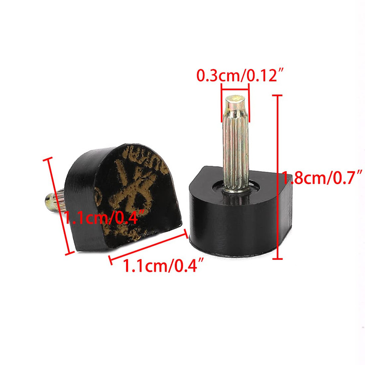 uxcell Woman Shoes Repair High Heel Tips Lift Stiletto 10pcs 11 x 11 x 18cm Black