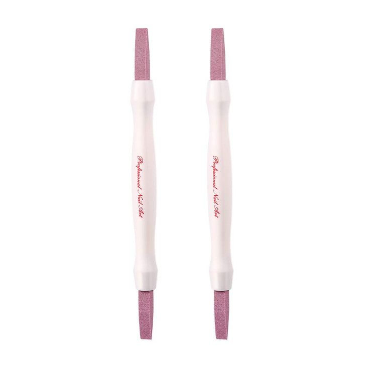 Pumice Stone Nail File DoubleHeaded Nail Polishing Pen Stick Cuticle Remover Trimmer Buffer Pedicure Pen Nail Art Care T