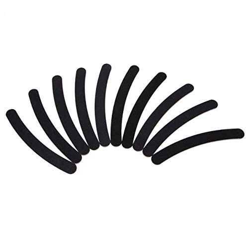 DNHCLL 10PCS Curved Professional Washable Nail Buffering Files Manicure Pedicure Tool Rounded End Double Sided Emery Boa