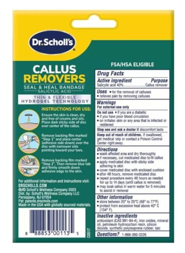 Dr Scholls Callus Removers 4 Cushions 4 Medicated Discs Pack of 2