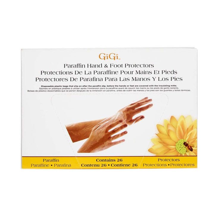 Gigi Paraffin Wax Bags for Hands Feet Protectors Disposable Plastic Paraffin Liners for Wax Treatment Bath Gloves for Ha