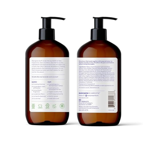 Everyone Liquid Hand Soap 1275 Ounce Pack of 1 Lavender and Coconut made with Essential Oils for kitchen and bathroom
